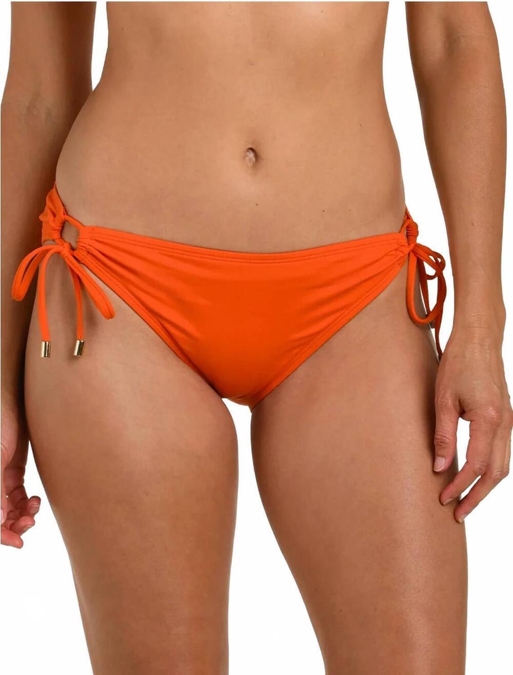 NEW LA BLANCA adjustable loop hipster bikini bottom in tangelo